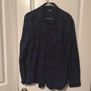 Hudson Distressed Button-Up Shirt Men's Size L